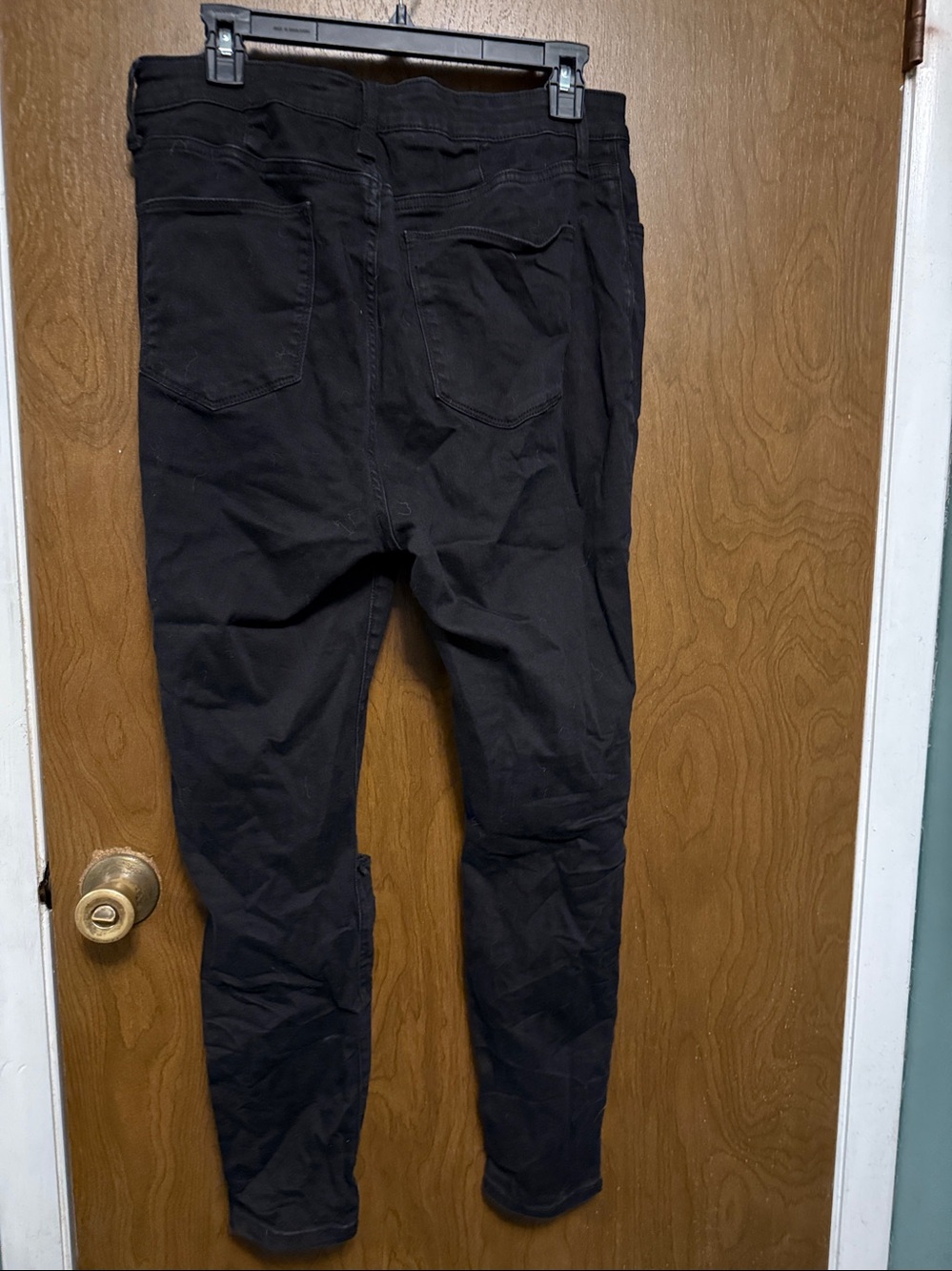 Arizona Jean Co Black Distressed high rise curvy skinny Jeans  size 15 - Picture 5 of 5